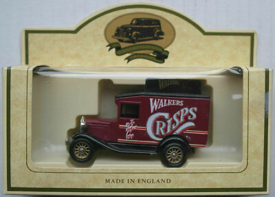 Lledo 1934 Ford Model A Van bordeaux/schwarz Walkers Crisps Oldtimer Panel Van