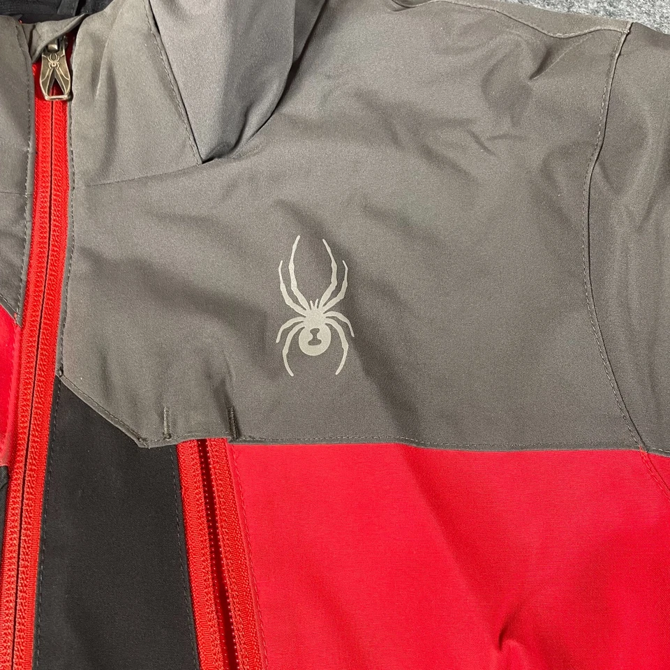 Sypder Jacket Boys 16 Red Black Full Zip Insulated Ski Racing Mock Winter Skiing - Image 2 of 4