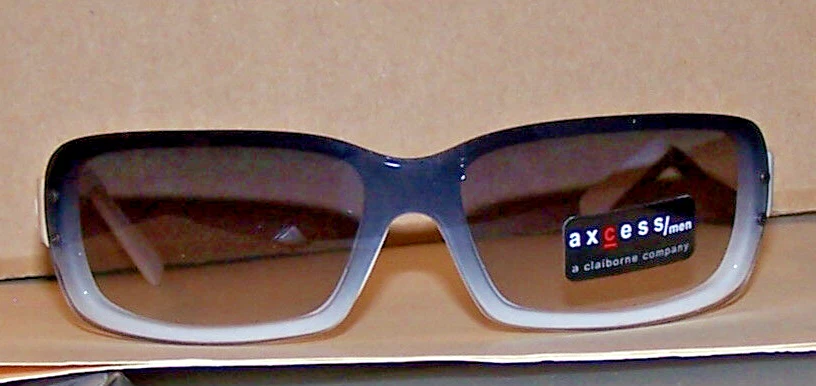 GAFAS DE SOL PARA HOMBRE AXCESS - MONTURAS BLANCAS CLAIBORNE/LENTES GRISES ENVOLVENTES - ¡NUEVAS CON ETIQUETAS!! Foto 4 de 4