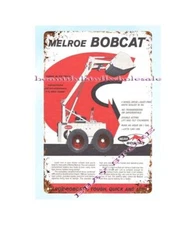 metal wall accents 1962 Melroe Bobcat machine man cave metal tin sign