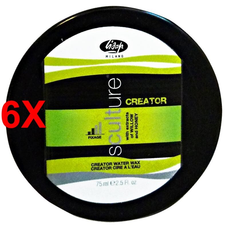 6 X LISAP PASTA VASO 75 ML. CERA D'ACQUA