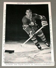1960-61 York Toronto Maple Leafs Photo Bobby Baun