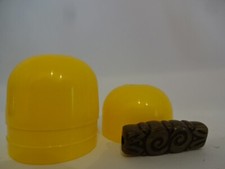 Altes Spielzeug / Bronzefarbiger Inka Stein