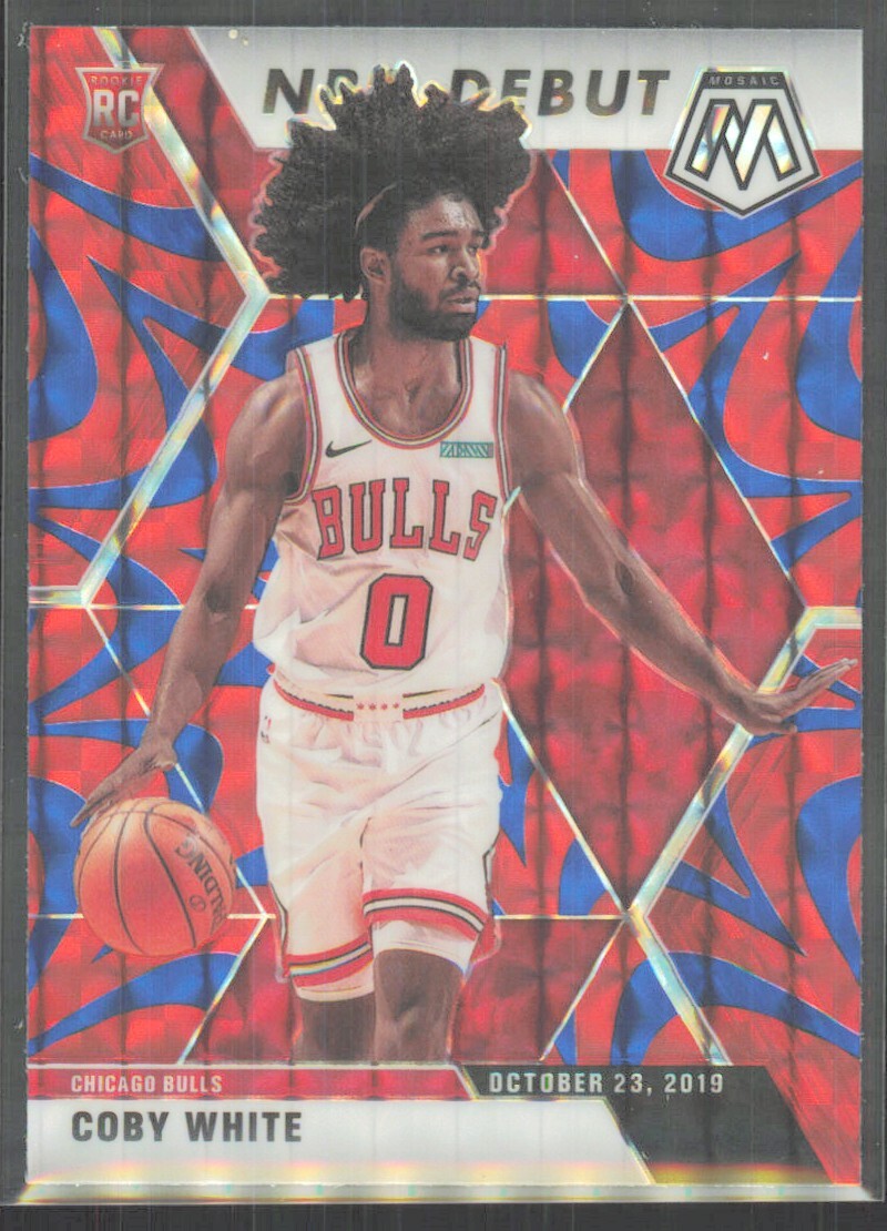 2019-20 Mosaic Reactive Blue NBA Debut Prizm Coby White Rookie #264
