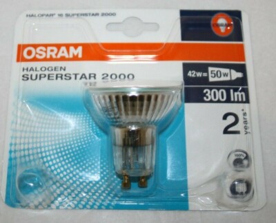 OSRAM Halogen GU10 64823 REFLEKTOR 42W(vgl 50W 64824)230V 30°(1054BL)KEIN LED!BV