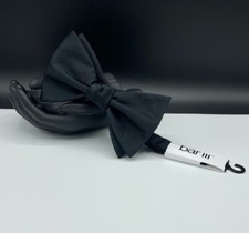 Bar III Men's 100 Polyester Bow Tie  BLACK  Solid Pattern  Adjustable 