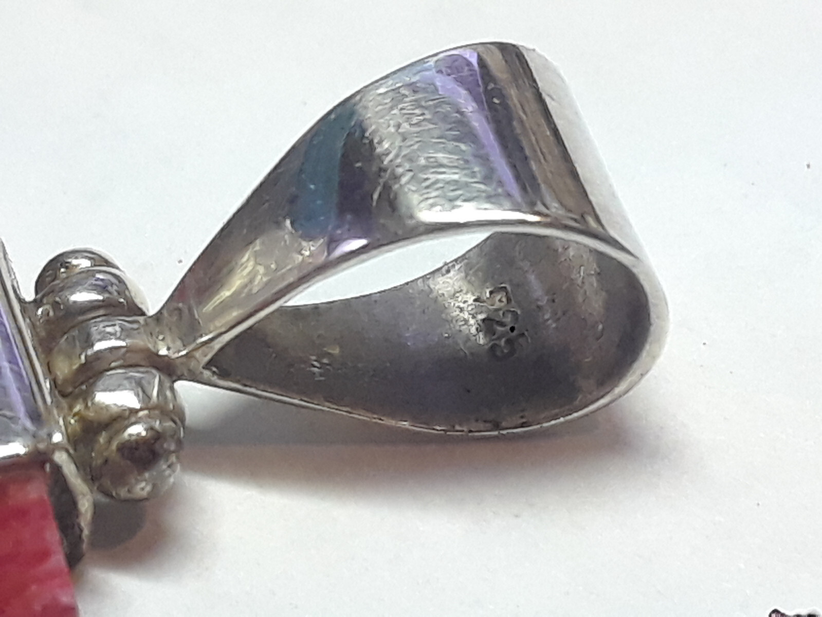 Estate Polish rectangular Red Jasper diagonal lin… - image 5