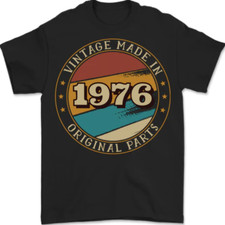 50th Birthday Vintage Made In 1976 Mens T-Shirt 100 Cotton