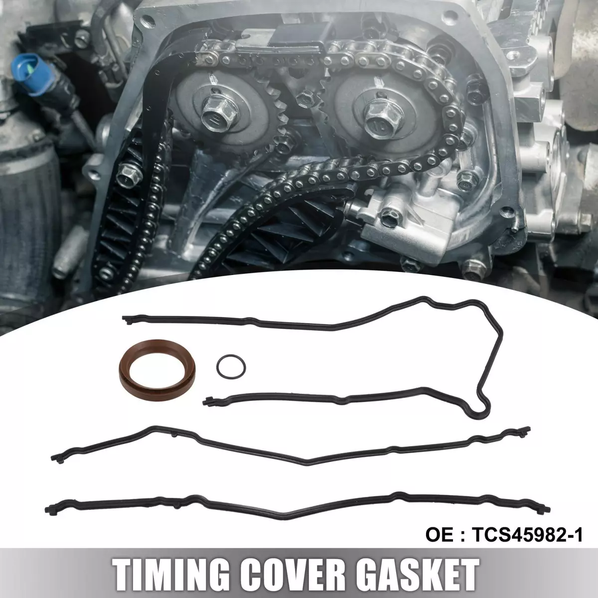 Car Timing Cover Seal Gaskets Set TCS45982 1 for Ford E 150 E 250