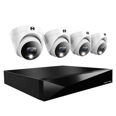 2-Way Audio 12 Channel DVR Security System with 2TB Hard Drive and 4 Wired 2K De