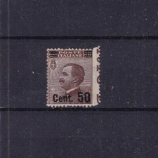KINGDOM 1923-27 VARIETY STAMPS OVERPRINTED CENT. 50 ON 40 BRUNO NEW