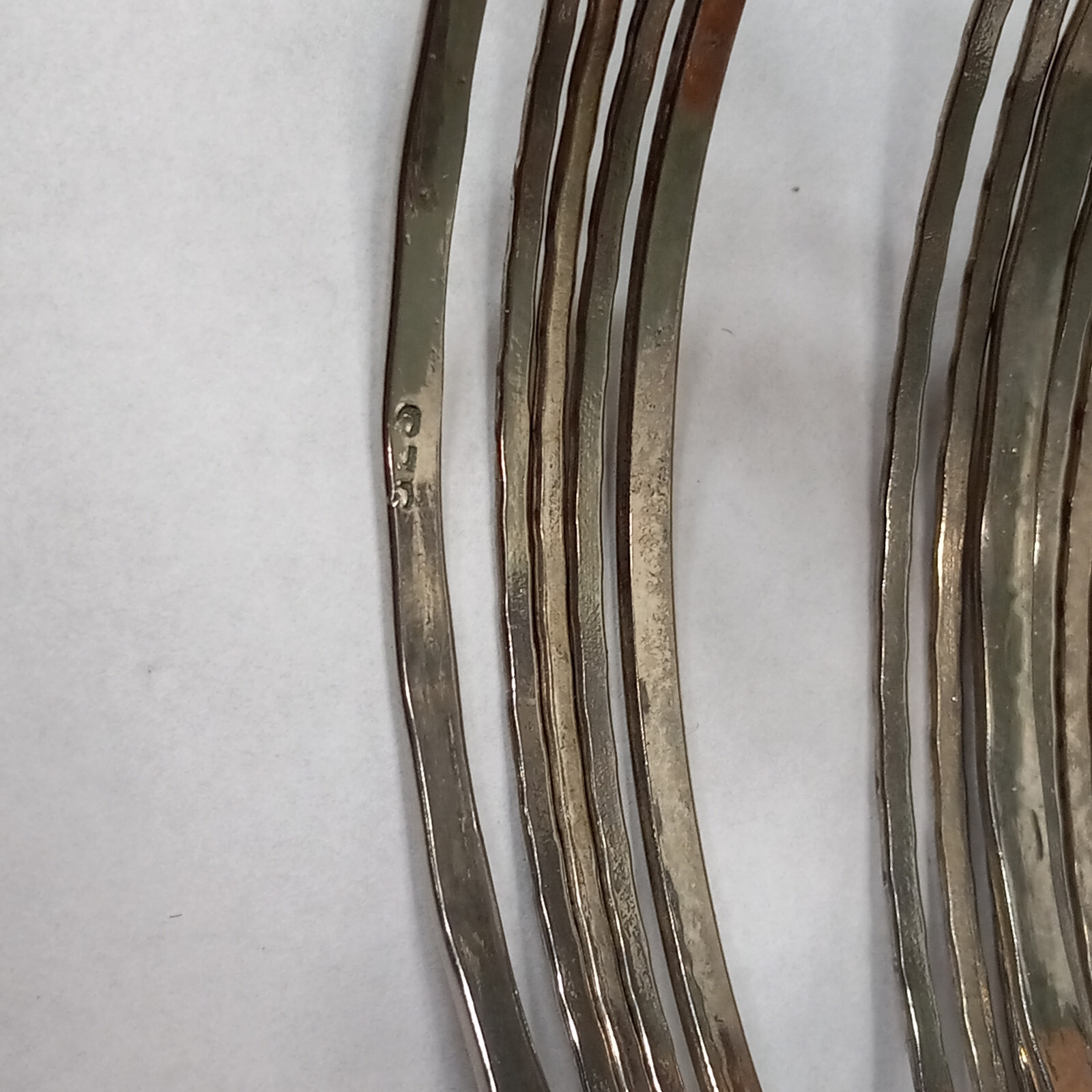 925 Sterling Silver Multi-Layer Wire Open Cuff Ba… - image 4