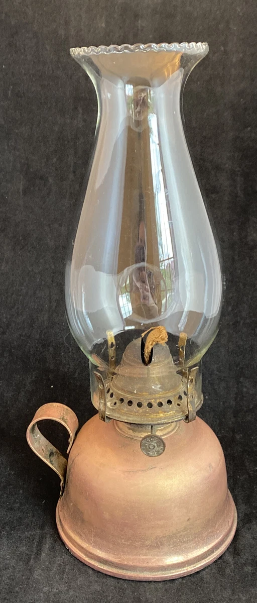 E. Miller Co. Finger Oil Lamp Brass Victor Burner Made in USA