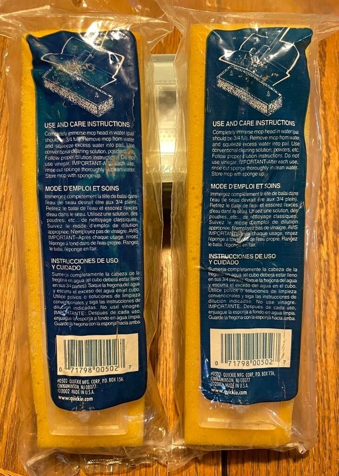 2 Quickie Cellulene Sponge Mop Refill #0502 Fits Mop #050 - NEW - Image 2 of 3