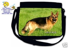 Sac bandoulière moyen modèle berger allemand réf 84 personnalisé avec prénom