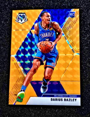 2019-20 Mosaic Darius Bazley Fluorescent Orange Prizm /25 Rookie Mint #227 RC