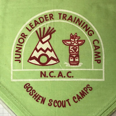 Junior Leader Training Camp NCAC Goshen Scout Camp Green Neckerchief Bdr (LB731)