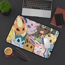 Cute Pokemon Eeveelutions Desk Mat  Office Decor  Gamer Gift  Mouse Pad