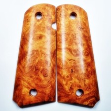 New COLT 1911 Full Size KIMBER Exotic Afzelia Burl Wood Grips Handcraft 141