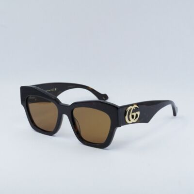 GUCCI GG1422S 003 Dark Havana/Brown 55-19-145 Sunglasses New