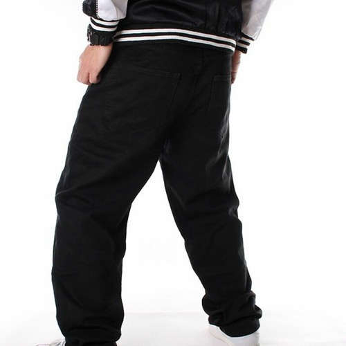 Herren Hip-Hop Jeans Denim Cargohose Baggy Loose Lange Hose Streetwear Freizeit - Bild 8 von 12