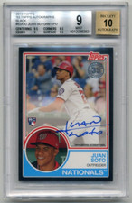 2018 Topps 1983 #83AJU  Juan Soto RC Black Auto /99 BGS 9 w/10 Auto Yankees