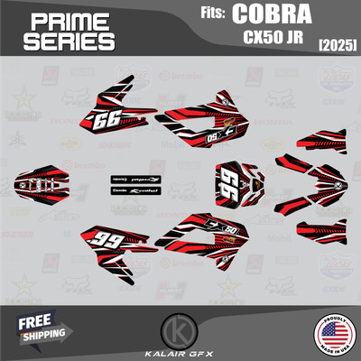 Graphics Kit for COBRA CX50 JR (2025) Prime Series - RED