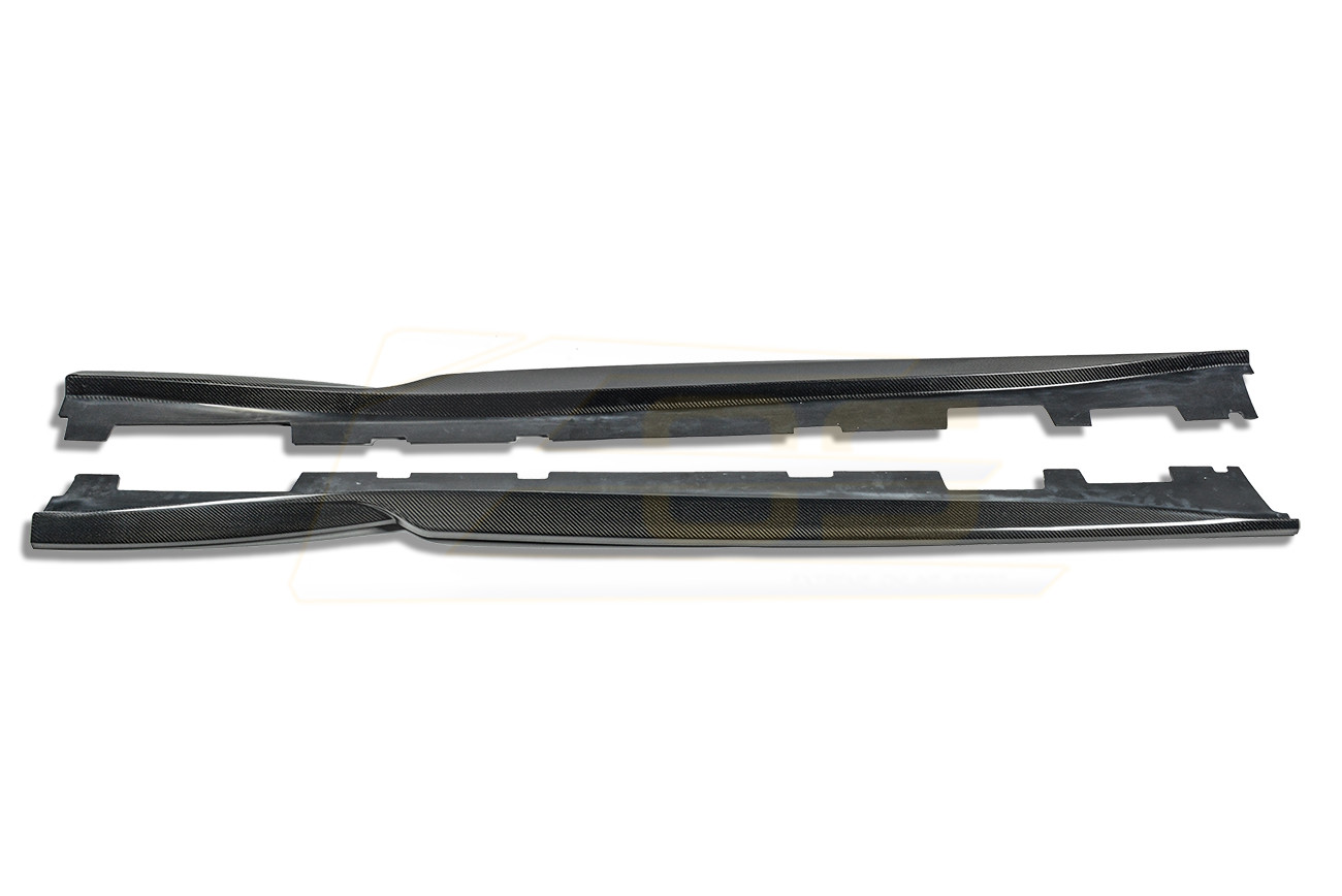 T6 Style CARBON FIBER Side Skirts Rocker Panel Pair For 16-Up Camaro SS & RS
