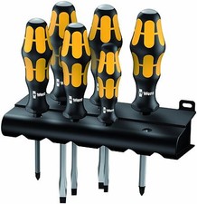 Wera 018282 6 Piece Kraftform Plus Hammer Chisel Driver Screwdriver Set PH / Slo