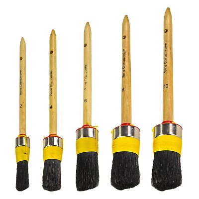 Rundpinsel Ringpinsel Malerpinsel Ø 20-40mm Pinsel Set 5 tlg. Lackierpinsel Satz