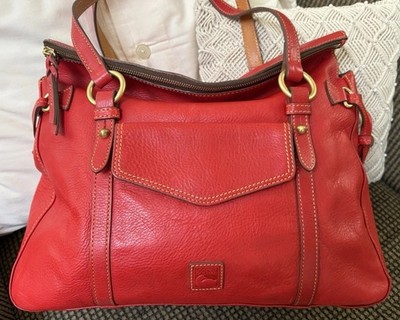 Dooney Bourke The Smith Bag Red Florentine Leather Tote Large Shoulder Bag