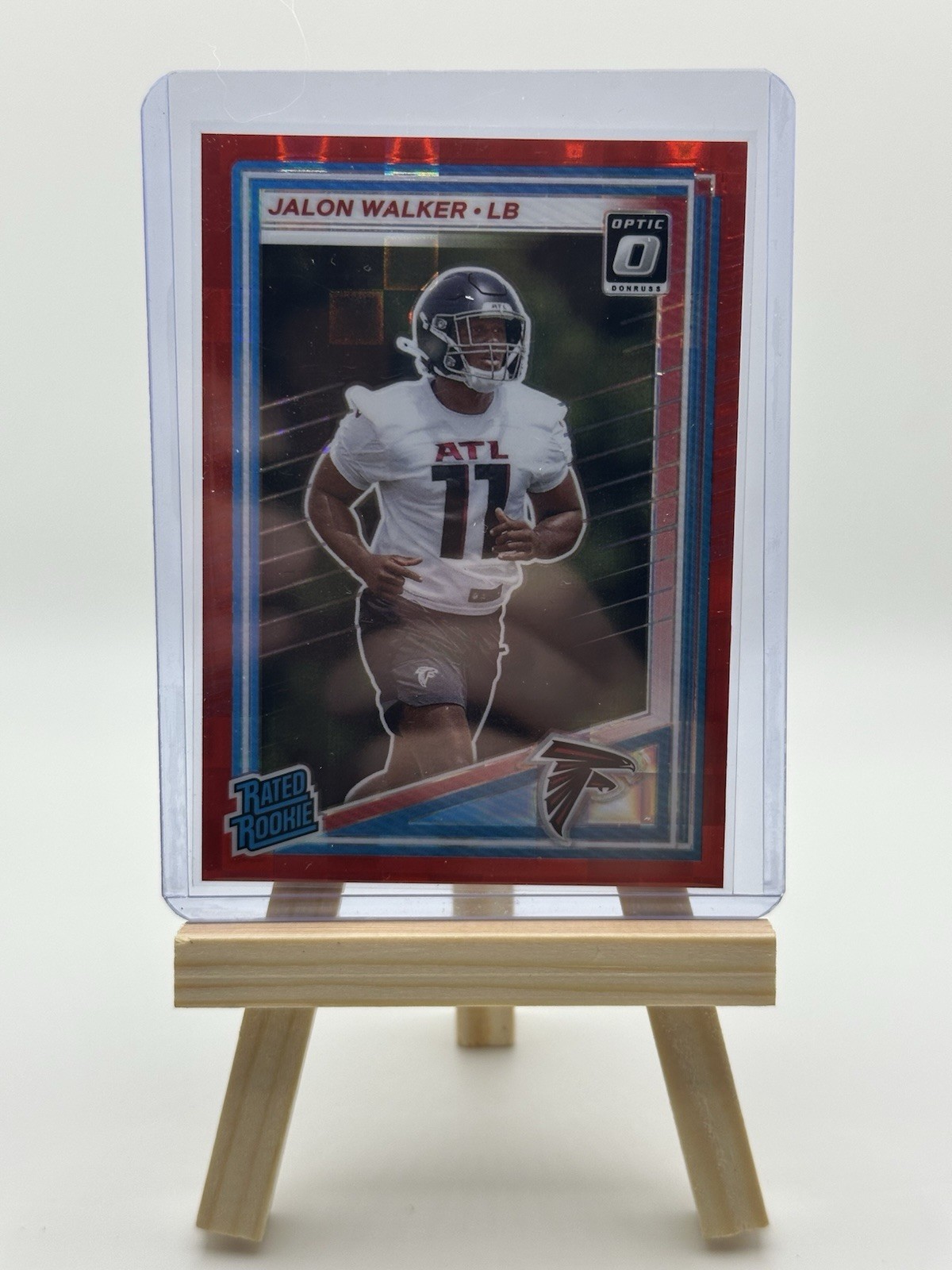 2025 Panini Donruss - Rated Rookie Jalon Walker #344 Optic Preview Red Pandora 