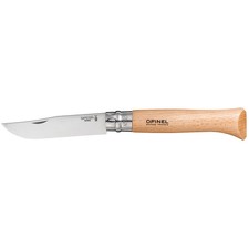 Opinel No12 Stainless Steel Folding Knife 12cm Beech Handle Camping Outdoor