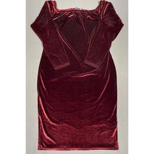 Boohoo Velour Dress Vintage Women’s Size 18 Made In UK Coquette