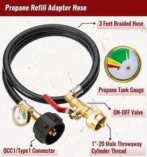 1LB To 20LB Propane Refill Adapter Extension ...