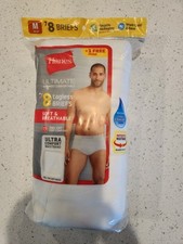 NEW Hanes Mens Best Briefs Size Medium 32" - 34" 8 Pack Cotton Tagless White