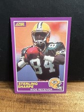 Sterling Sharpe 1989 Score Supplemental Rookie Football Card Green Bay Packers
