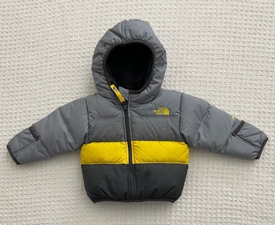 The North Face Infant MoonDoggy 2- 550 Down Hooded Jacket- Mid Grey - 6-12 M
