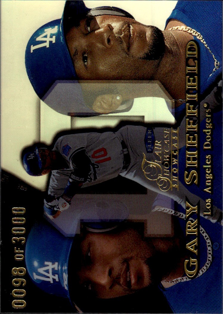 1999 Flair Showcase #69 Gary Sheffield Row 1 #/3000 - Dodgers
