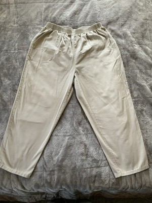 Classic Elements Women s Size 18W Beige Elastic Waist Pull Up Pants
