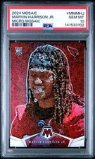 2024 Panini Mosaic Marvin Harrison Jr Micro Mosaic SSP RC Cardinals PSA 10