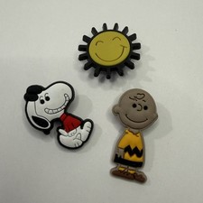 Peanuts Croc Charms Snoopy Charlie Brown Sun Jibbitz Accessories Lot Of 3