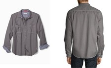 Tommy Bahama Mens Bonfire Beach Flannel Long Sleeve Shirt in Cave Size Medium