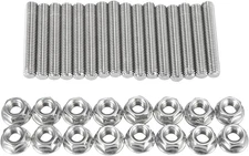 X AUTOHAUX 16pcs Exhaust Manifold Bolt Stud Kit for Ford 4.6L 5.4L V8 Engine