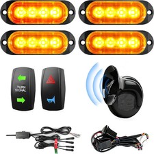 YUDE ATV SXS UTV Turn Signal Kit with 110dB Horn,Pre-Wired Blinker Kit with Rock