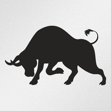 Bull Car Laptop Motorbike Vinyl Decal Sticker v.02