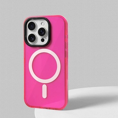 Transparent Neon Case for Apple iPhone 17 16 15 14 13 12 11 Pro Max Plus Air