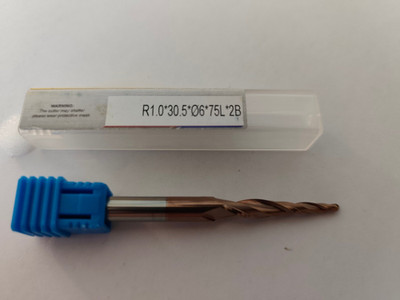 1 St. Radiusfräser R1.0mm konisch 3D Bearbeitung CNC