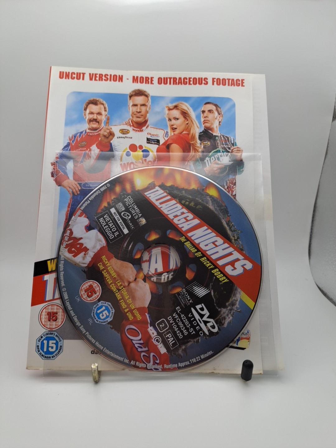 Talladega Nights - The Ballad Of Ricky Bobby (DVD, 2007) Disc And Paper Cover On