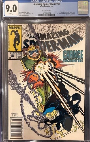 Amazing Spider-Man 298 CGC 9.0  Newsstand Venom Marvel Comics (1988)